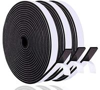 Bande d'étanchéité autocollante pour portes - Joint de fenêtre Joint en caoutchouc - Anti-collision - Insonorisé - Étanche et anti-poussière 12 x 3mm x 15M, Noir