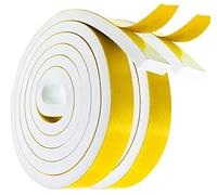 Bande d'étanchéité autocollante pour portes - Joint de fenêtre Joint en caoutchouc - Anti-collision - Insonorisé - Étanche et anti-poussière 25 x 10mm x 4M, Blanc