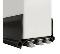 Bande d'étanchéité de bas de porte, balayage réglable en PVC avec brosse pour portes intérieures de 55 mm, déflecteur coupe-vent à trois couches, insonorisant, pour rongeurs et poussières, silencieux
