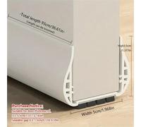 Bande d'étanchéité de bas de porte en PVC pour portes de chambre, bloqueur de fente, joint d'étanchéité adhésif, convient à une épaisseur de porte de 3,5-5,5 cm, scelle les fentes de 2-20 mm, longueur