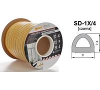 Bande d'étanchéité de joint de porte autocollant en caoutchouc de maison, de 5 m, de 9 mm x 7,5 mm, pour l'isolation acoustique, de caoutchouc, couleur white (5 m)