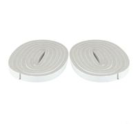 Bande d'étanchéité de porte de 8 m pour interstices - Ruban isolant auto-acoustique pour fenêtres et portes Gris (gris, 1,5 cm, 2 rouleaux)