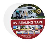 Bande d'étanchéité de toit - Patch pour camping-car, 1 rouleau de membrane résistante aux intempéries pour la correction des fuites, barrière adhésive de 5 x 500 cm avec forte adhérence, outil