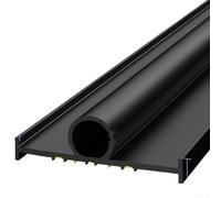 Bande d'étanchéité en caoutchouc pour bas de porte de garage, imperméable et résistante à la poussière pour portes de garage standard, kit d'installation facile de 3 m (3 mètres)