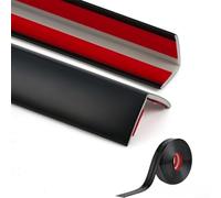 Bande d'étanchéité flexible en PVC imperméable pour plinthes d'angle murales, conçue pour protéger de l'humidité et des taches tout en améliorant la décoration murale (6 m x 3 cm, noir)