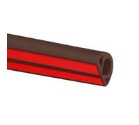 Bande d'étanchéité noire en PVC - 20 x 12 mm - Joint de protection pour la maison et la voiture - Bande d'étanchéité flexible - 4 m de long - Barrière anti-poussière - Blanc et beige