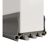 Bande d'étanchéité pour bas de porte, 96 cm, anti-poussière, insonorisation, anti-insectes et rongeurs en PVC pour chambre à coucher (gris)