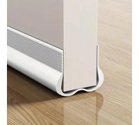 Bande d'étanchéité pour bas de porte en option multicolore, mastic pour porte antibruit, bande anti-moustique et anti-insecte auto-adhésive avec blocage du bruit, ruban adhésif double face Blanc-93cm,