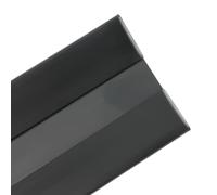 Bande d'étanchéité pour bas de porte - Isolation acoustique - Avec dos solide pour espaces de 3 mm à 13 mm - Couleur blanche - 1 mètre de long - Solution d'économie d'énergie - Noir