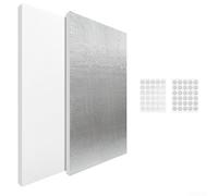Bande d'étanchéité pour climatiseur - Kit d'isolation de climatisation de fenêtre - Planche en mousse en feuille d'aluminium - Bande d'étanchéité latérale à double usage - Résistante aux intempéries