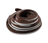 Bande d'étanchéité pour porte battante - 10 m - Pour réduire la poussière, le vent, le bruit et améliorer l'isolation thermique - Marron - 9 x 9 mm