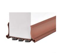 Bande d'étanchéité réglable en feutre épais pour bas de porte, insonorisation, coupe-vent pour portes, joint de réduction du bruit (marron)