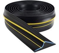 Bande d'étanchéité universelle pour bas de porte de garage, en caoutchouc résistant aux intempéries, 3,7 m de long, noir