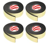 Bande d'isolation en mousse, 50 mm x 10 mm, 4 rouleaux, adhésive, noire