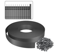 Bande d'occultation en PVC pour clôture à double treillis métallique Gris 65m hauteur 4 7 cm avec clips pour jardin et terrasse
