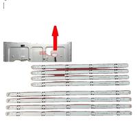 Bande LED, 8 pièces, 99,3 mm, compatible avec HC490DGN-SLNX5-514X, flux lumineux 60, source lumineuse : ampoules LED