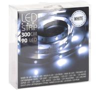 Bande LED - 90 LED 300 cm - Auto-adhésive - Blanc - Alimentation piles