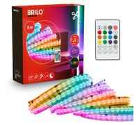 Bande LED COB, 5 mètres, RGBICW, avec variateur de luminosité, télécommande, lumière blanc chaud