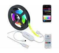 Luminea Home Control Bande LED connectée RVB IC 2 m avec télécommande