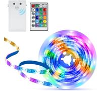Bande LED - Lampe de nuit - Éclairage d'ambiance - Détecteur de mouvement - 2 mètres - RGB, lumière blanche chaude