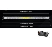 Bande LED, luminosité 540W, étanche IP67 , fil droit 50 pouces