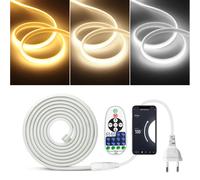 Bande Led néon COB WiFi Tuya/Bluetooth/télécommande, 220V, étanche, 15M 25M 30M, 288 diodes/m, lampe Cob souple et découpable Cold White 6000k