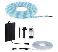 Bande LED solaire Paulmann avec télécommande, 10 m, IP44, 3,8 W, 14 lm/m, 60 LED/m, RGB