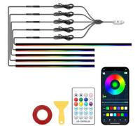 Bande LED Voiture Interieur,5 en 1 LED Ambiance Voiture,16 Millions de Couleurs,213 Modes contrôle sans Fil par Application,pour la décoration de l'habitacle et du Tableau de Bord.