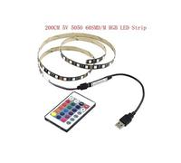 Bande lumineuse 5V 5050 60SMD / M RGB LED + télécommande USB（Non-étanche） Noir MK17 Noir G