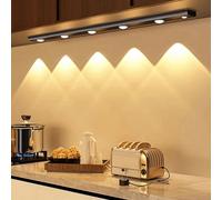 Bande lumineuse à détecteur de mouvement LED moderne, bandes lumineuses magnétiques rechargeables sans fil, convient pour armoire à chaussures, vitrine, armoire, armoire intelligente - effet montagne,