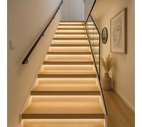 LED Strip Bar USB 2x bande lumineuse éclairage d'escalier TV rétroéclairage, plastique, noir, lot de 4