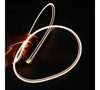 Bande Lumineuse en Silicone Super Étroite, Tube Néon Flexible, Encastrée, Diffuseur en Gel de Silicone, Canal Étanche, Lampe pour Armoire et Placard, DC 12V warm white