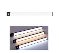 Bande lumineuse intelligente Ultra-mince avec capteur de corps humain, bande lumineuse LED magnétique rechargeable - 60 cm Noir