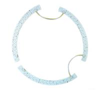 Bande lumineuse LED 26 cm courbe 36 W double unité tricolore gradation pour biscuits en acrylique pour intégration du plafonnier (bande lumineuse)