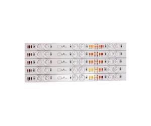 Bande Lumineuse LED 5 Pièces, Haute Luminosité, Réflexion Diffuse, 24 V, 12 W, IP40, pour Caisson Lumineux à Volet Roulant Basse Tension