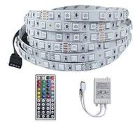 Bande lumineuse LED 5050 Souple RGB étanche DC 12V Avec télécommande 24clés 5m -multicolore G