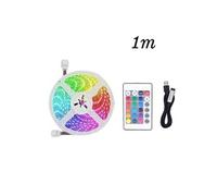 Bande lumineuse LED avec lumière multicolore USB 5050 RGB flexible 1M(Contrôleur 24 touches) Blanc K35