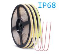 Bande lumineuse LED COB 12V 24V, IP68, étanche, Flexible, 320LED, 5m, 10m, 15m, 0.5m, 1m, éclairage à doublure lumineuse haute densité 24V IP68 Waterproof