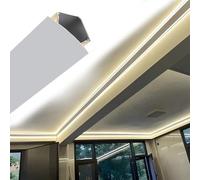 Bande lumineuse LED de 1,5 m - Plafonnier indirect en alliage d'aluminium pour intérieur de maison, canal d'éclairage d'ambiance linéaire facile à installer, parfait pour la décoration du salon et de