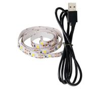 Bande lumineuse LED d'intérieur 5 V USB 2835, rétroéclairage TV, éclairage de chambre à coucher, 0,5 m, blanc froid