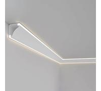 Bande lumineuse LED en aluminium moulé pour plafond et mur, 10 m, diffuseur de lumière LED pour décoration d'intérieur sous armoire