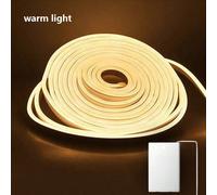 Bande lumineuse LED néon flexible, portable pour l'extérieur, alimentée par piles 4,5 V AA, avec interrupteur, convient pour l'extérieur, les restaurants, les balcons, les fêtes, Noël, utilisation int
