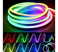 Bande lumineuse LED néon RGBIC - Flexible - Alimentation 5V USB - 3 mètres - Contrôle via WiFi - Télécommande - Synchronisation musicale - Étanche