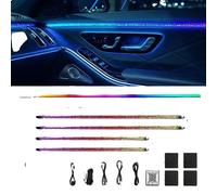 Bande lumineuse LED pour l'intérieur de voiture, en acrylique, RGBIC adressable, contrôle via application sans fil, kit "Symphonie" avec 18 fonctions