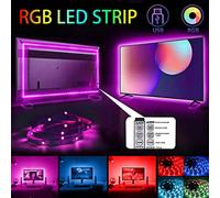 Bande lumineuse LED RVB à 3 boutons, alimentée par USB, réglage de la couleur, installation facile pour la décoration de la maison et du mobilier, ambiance chaleureuse et romantique pour le plafond, l