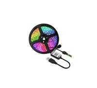 Bande lumineuse LED Souple RGB étanche IP65 DC 5V Bluetooth Avec télécommande 2m -multicolore