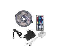 Bande lumineuse LED Souple RGB Pas étanche DC 12V Avec télécommande 3m -multicolore Multicolore G
