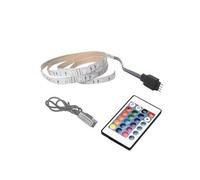 Bande lumineuse LED Souple RGB Pas étanche DC 5V Avec télécommande 1m -multicolore