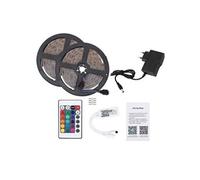 Bande lumineuse LED Souple RGB pas étanche wifi DC 12V Avec télécommande 24clés 10m -multicolore G