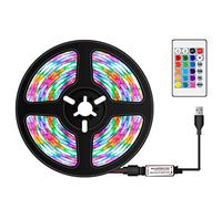 Bande lumineuse LED USB avec télécommande, 16 couleurs, 60 LED/m, 4 modes, alimentation 5 V DC, matériau PCB de haute qualité, durée de vie de 50 000 heures